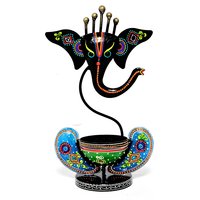 Home Decor Craft Iron Painted Ganesha Tea Light