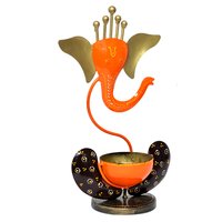 Home Decor Craft Iron Painted Ganesha Tea Light