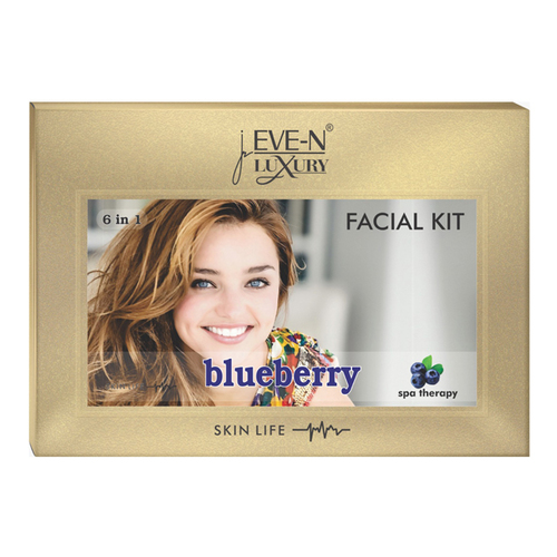 Eve-N Luxury Facial Kit 6 In 1 Blue Berry Wt. 320 G + 15 Ml Easy To Use