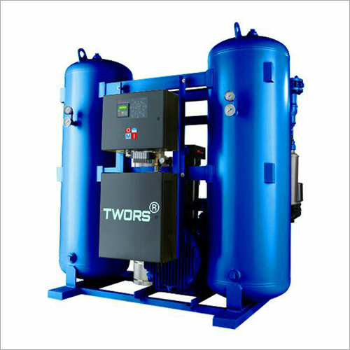 Compressed Desiccant Air Dryer - Metal, Automatic Control with PLC | Efficient Electric Operation at 220-440 Volt, Dual Chamber Design