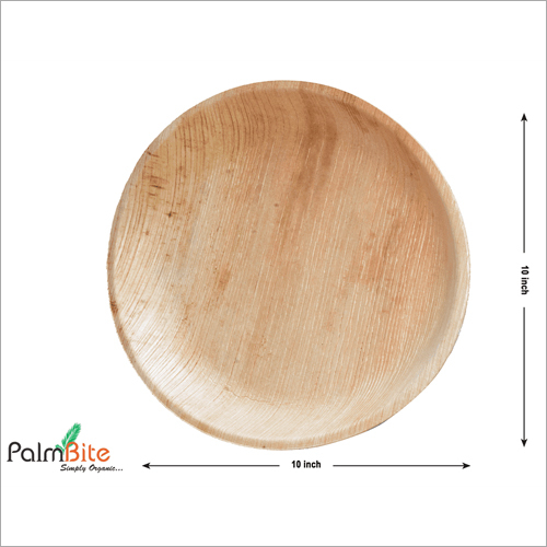 Shallow Round Disposable Areca Palm Leaf Plate