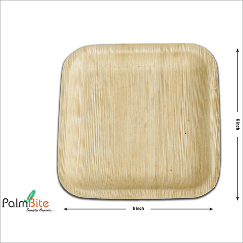 Square Disposable Areca Palm Leaf Plate By PALMBITE