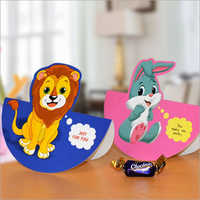 Table Tent Swing Sheru And Bunny - Iron Metal Construction, Aesthetic Design , Perfect For Party Decoration In Multiple Colors