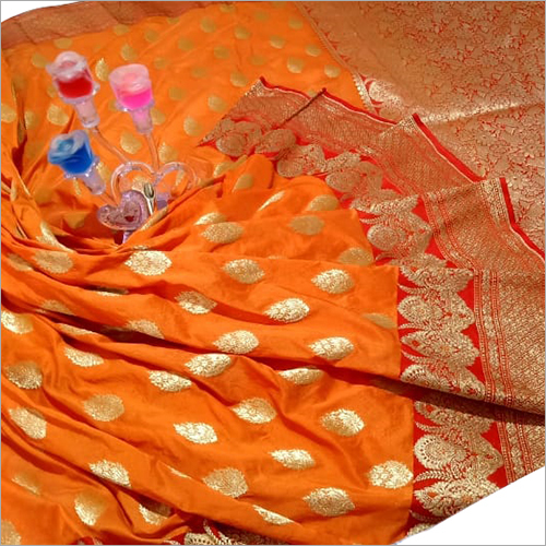 Available Is Multicolored Ladies Banarsi Sarees