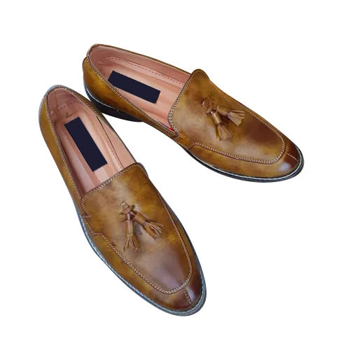 Leather Mens Brown Formal Shoes at 