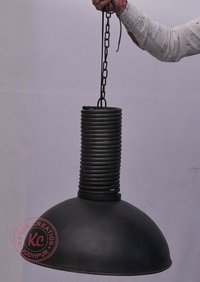 Matt black industrial lamp shade