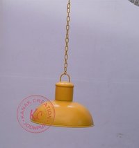 YELLOW INDUSTRIAL HANGING PENDANT LAMP