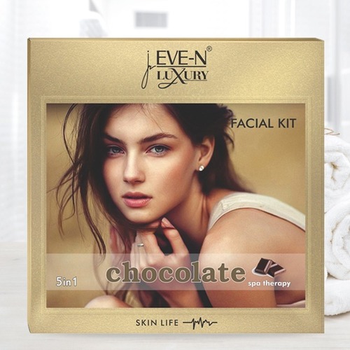 Eve-N Luxury Facial Kit 5 In 1 Chocolate Wt. 108 G Smooth & Soft