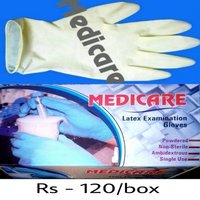 Latex Examination Gloves - Medical Grade, Disposable, Size: Small, Medium, Large, White Color, Powdered, Recyclable | Ideal for Hospitals, Surgeons, Doctors