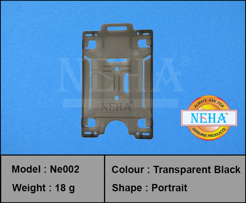 BLACK TRANSFER ID CARD HOLDER