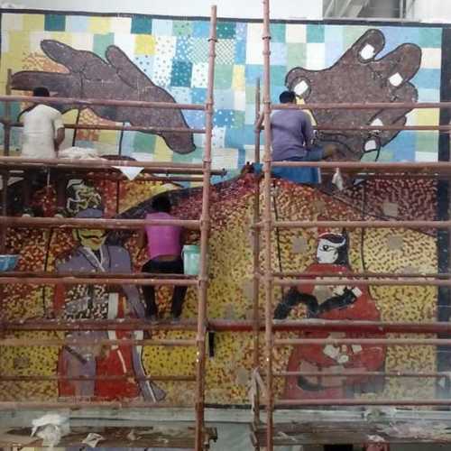 Handcut mural