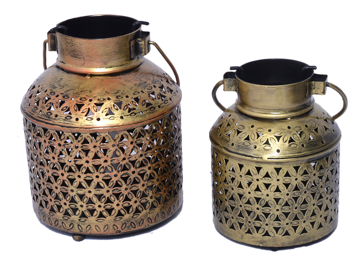 Home Decor Indian Handmade Tea Light Pot Set