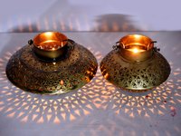 Home Decor Iron Painted Handmade Tea Light Pot Set
