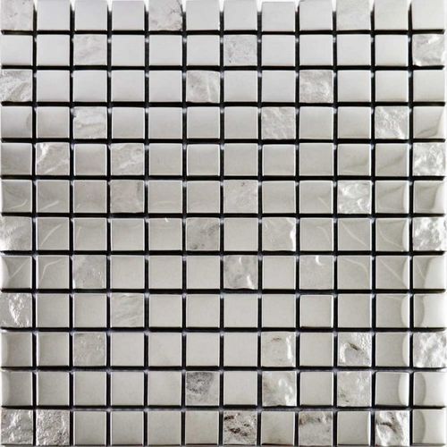 silver mosaic tiles