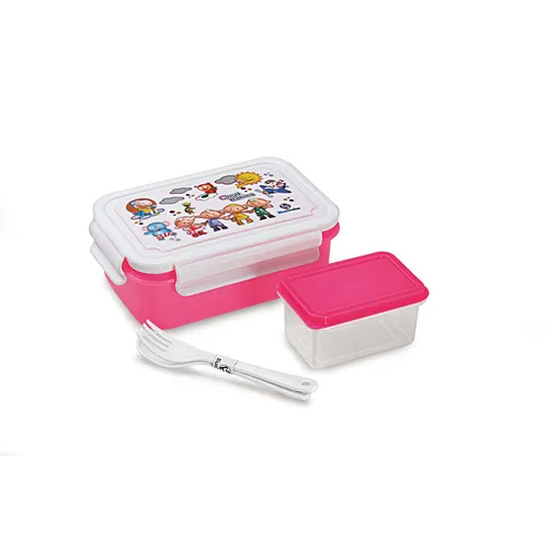 500-Printed Lunch Box - Plastic Material, Custom Sizes, Client-Ordered Colors | Lightweight, Attractive Design, Leakage-Proof for Convenient Use