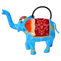 Home Decorative Iron Painted Water Cane Elephant