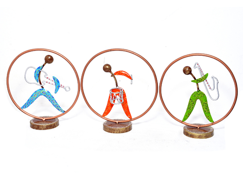 Iron Painted Ring Musical With Stand Home Decorative Sculpture