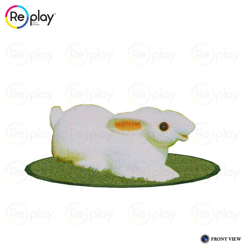 Steel And Rope Plastic Animal Rabbit