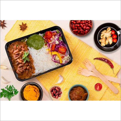 Black Plastic Lunch Box Container