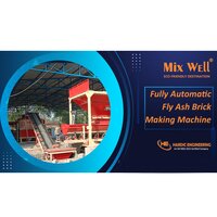 Fly Ash Brick Plant - 400kg Pan Mixer, 60MT Hydraulic Press | Automatic Operation, High Durability, PLC Control, Multi-Block Production