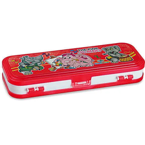 Jungle Small Plastic Pencil Box - Plastic Material, Multi-Color Design | Lightweight, Sturdy, Wacky Hardtop Case for School Essentials