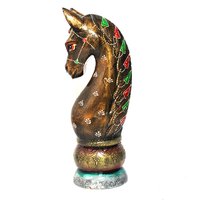 Home Decorative Iron Painted Wooden Horse Head