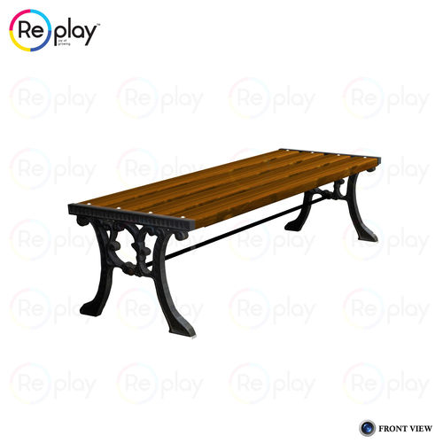 Frp Strip Cast Iron Bench Without Backrest