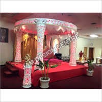 Silver Indoor Wedding Fiber Mandap