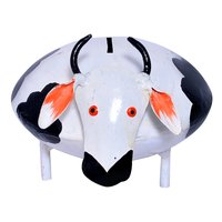 Iron Painted Small Cow Design Home Decoration Money Bank Box Holder