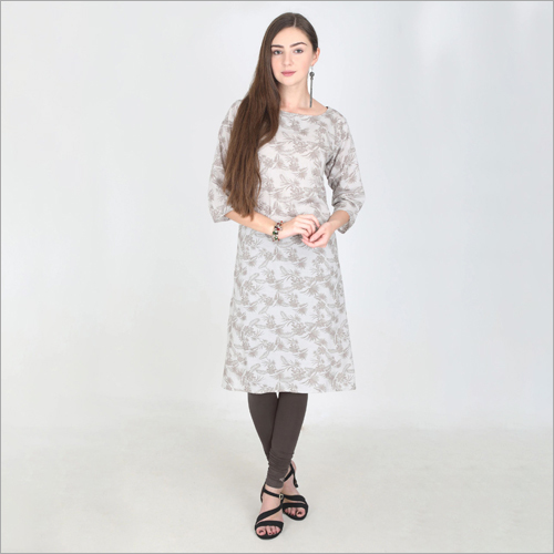 Available In Multicolored Ladies Printed Cotton Kurti