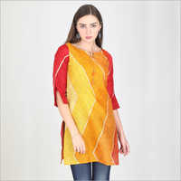 Ladies Short Kurti - Cotton Multicolored, Trendy Printed Style | Quick Dry, No Fade, Washable