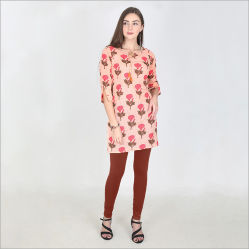 Available In Multicolored Ladies Cotton Short Kurti