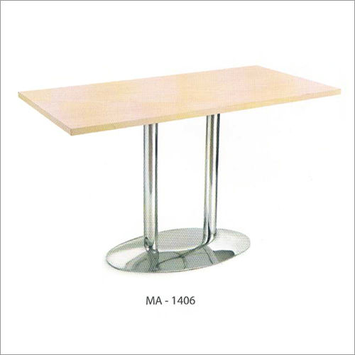 Wooden And Stainless Steel Table