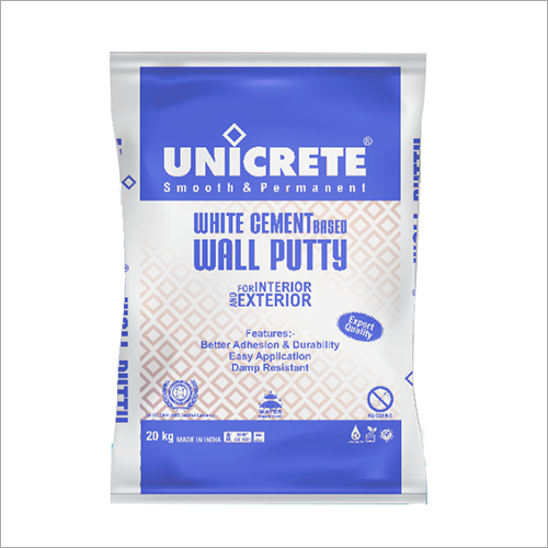 White Cement Wall Putty Application Construction at Best Price in