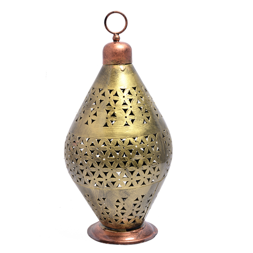 Gold Home Decorative Iron Painted World Cup Shape Tea Light Holder Jar