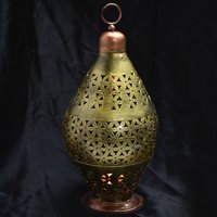 Home Decorative Iron Painted World Cup Shape Tea Light Holder Jar