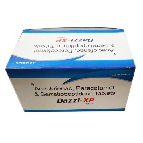 Aceclofenac Paracetamol And Serratiopeptidase Tablet General Medicines