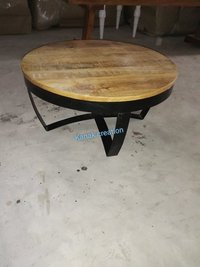 Industrial Home Round Cocktail Table