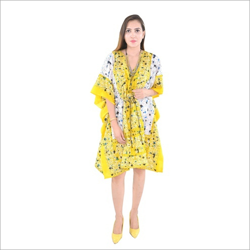 Ladies Shining Silk Kaftan