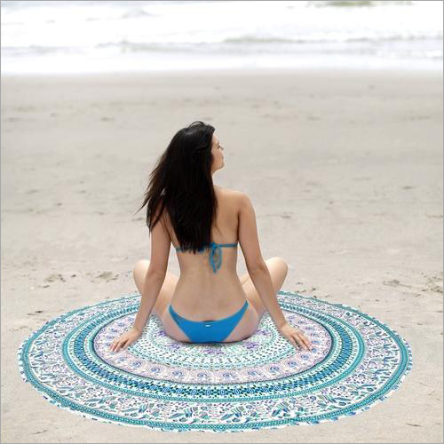Indian Mandala Print Beach Throw