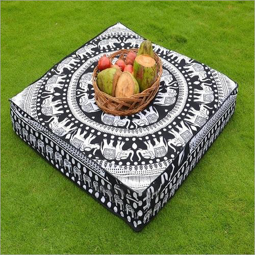 100% Cotton Printed Square Cushion Cover