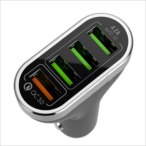 C-101 4 Port Usb Car Charger Body Material: Plastic & Metal