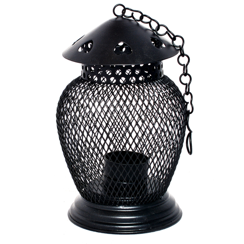 Iron Painted Home Decorative Small Net Work Lantern Tea Light Stand Height: 35  Centimeter (Cm)
