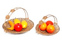 Iron Wire Mesh Round Shape Designer Dry Fruit Trays Basket Set
