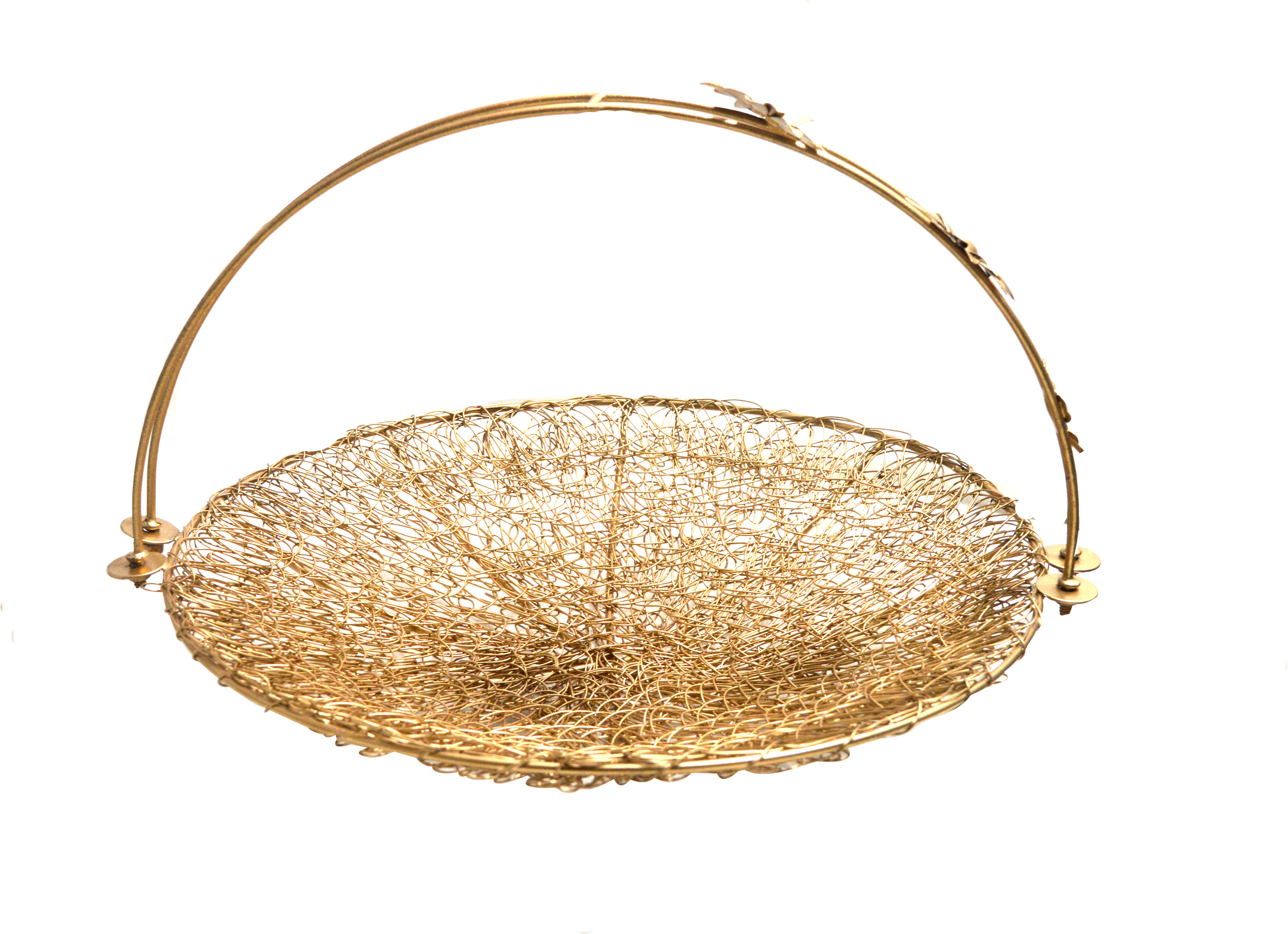 Iron Wire Mesh Round Shape Designer Dry Fruit Trays Basket Set