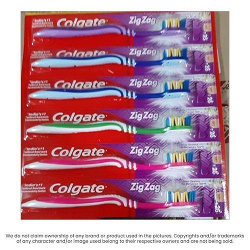 Colgate Zigzag Toothbrush - Bristle Material: Plastic
