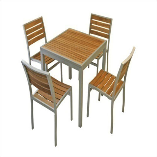 Wooden Color Contemporary Four Seater Dining Set