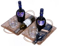 Home Decorative Rectangle Shape Gold Wire Mesh Dry Fruit Trays Basket Set