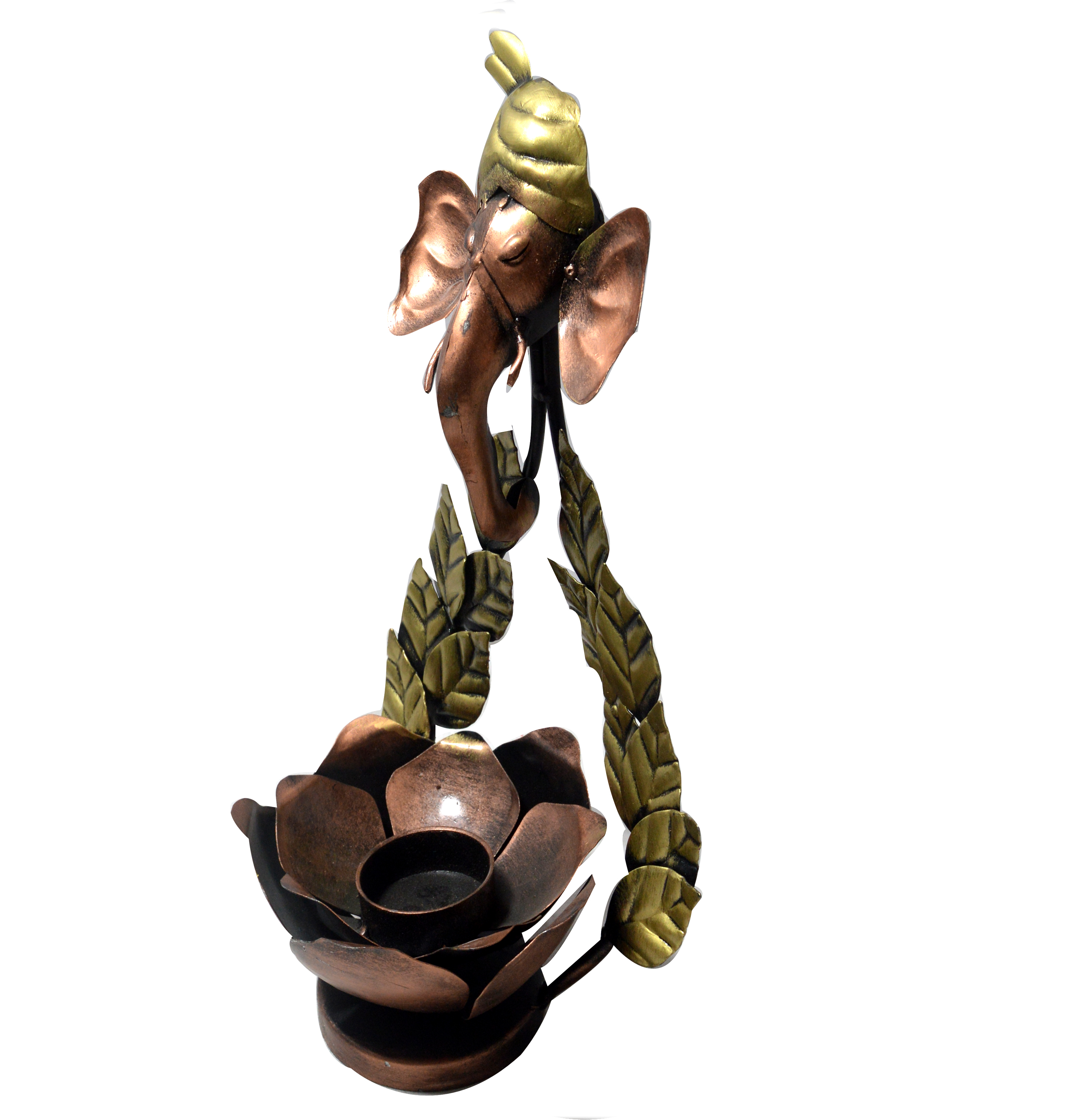 Home Decorative Craft Iron Painted Ganesha Tea Light