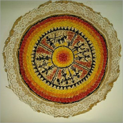 Jute Handmade Printed Coasters - 500g | Customizable Design Logo Size Hand-Printed Pattern for Home Use